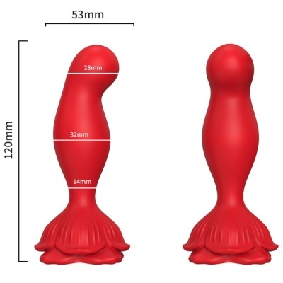 VIBRADOR ROSA E PLUG ANAL CONTROLE REMOTO VERMELHO