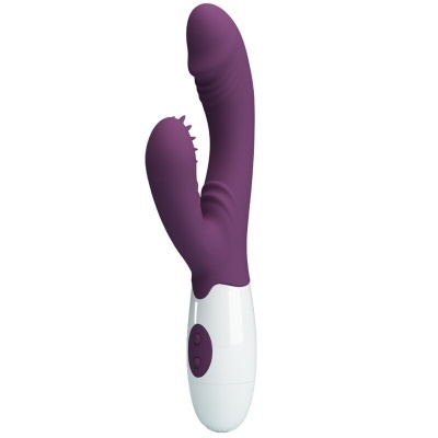BUTTERFLY KISS VIBRADOR DE COELHO E ESTIMULADOR DE PONTO G ROXO