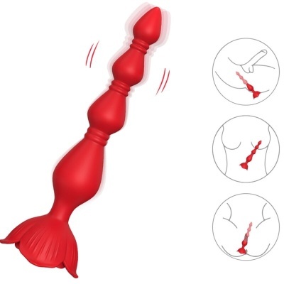 PAGODE VIBRADOR ROSA E PLUG ANAL VERMELHO