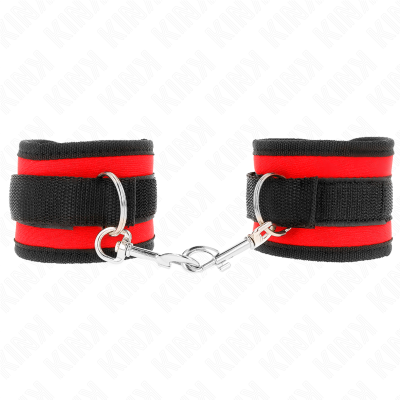 ALGEMAS NYLON BIND HOOK&LOOP VERMELHO-PRETO MODELO 2 AJUSTÁVEL 18-35 CM X 6 CM