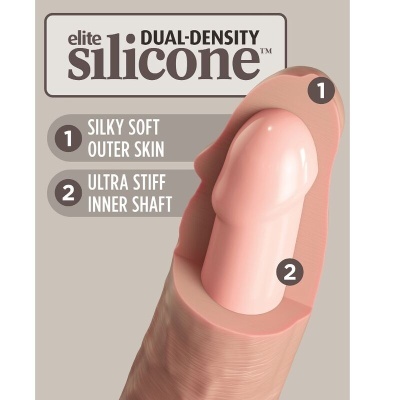 ELITE - VIBRADOR REALÍSTICO E DILDO DE SILICONE CONTROLE REMOTO 23 CM
