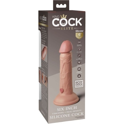 ELITE - VIBRAÇÃO REALÍSTICA E DILDO DE SILICONE 15,2 CM