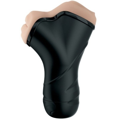 Produto para masturbação masculina com molde e tubo preto