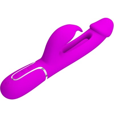 VIBRADOR COELHO DEJON 3 EM 1 MULTIFUNO VIOETA