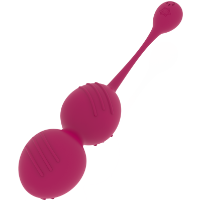 Bolas de geisha rosa em silicone com duas esferas ligadas e alça