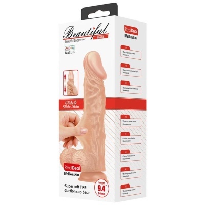 BELO ENCONTRO BURAQUE REALÍSTICO E FLEXÍVEL DILDO 24 CM - CARNE