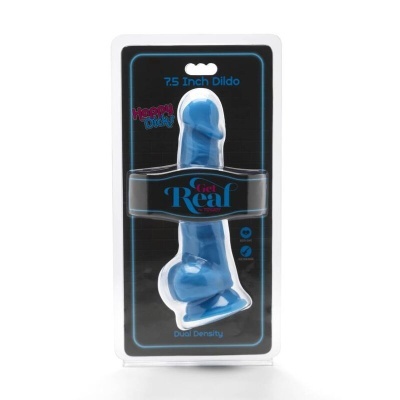 DILDO HAPPY DICKS 19 CM COM BOLAS AZUIS