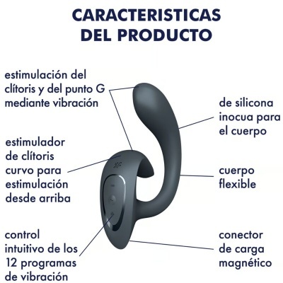 G FOR GODDESS 1 COELHO VIBRADOR CINZA ESCURO