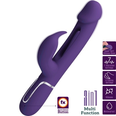 VIBRADOR COELHO DEJON 3 EM 1 MULTIFUNO AQUA VERDE