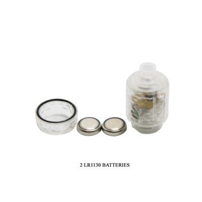 pilhas LR1130 e componentes eletrónicos transparentes