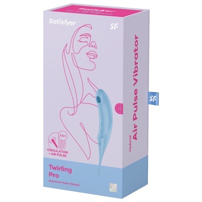 ESTIMULADOR E VIBRADOR SATISFYER TWIRLING PRO (AZUL)