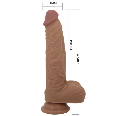 BONITO AMOR - VIBRADOR JONATHAN SILICONE 3 VIBRAÇÃO + 3 FUNÇÕES DE IMPULSO CONTROLE REMOTO 21 CM