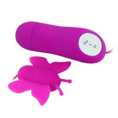 ESTIMULADOR CLITORIS BUTTERFLY VIBRADOR 12 VELOCIDADES LILAC CONTROLE REMOTO