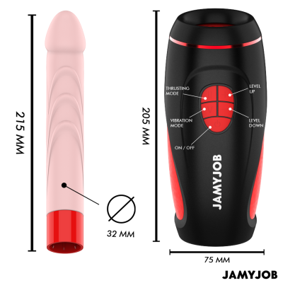 VIBRADOR AUTOMÁTICO BASE PYSTON COM DILDO DE CONTROLE REMOTO