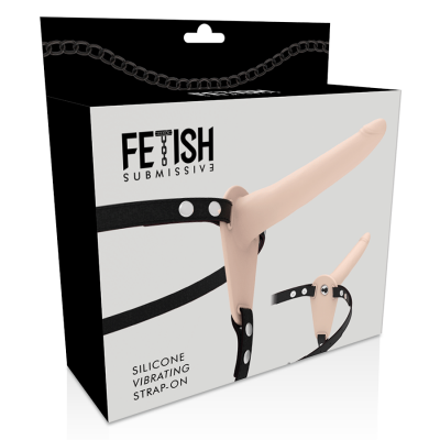FETISH SUBMISSIVE STRAP-ON VIBRADOR 15CM (br)