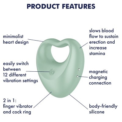 ANEL PENIANO SATISFYER PERFECT PAIR 3 (VERDE)
