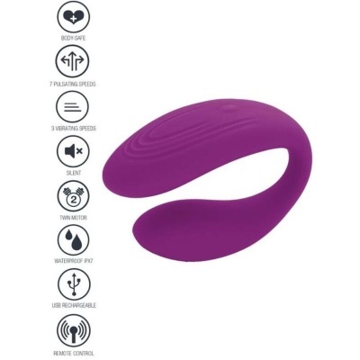 VIBRADOR PARA CASAIS BOUND LOVE ROXO