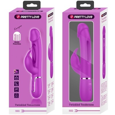 VIBRADOR COELHO DEJON 3 EM 1 MULTIFUNO VIOETA