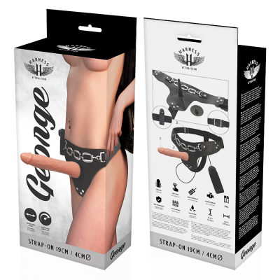 Strap-on vibrador DELUXE 19 x 4cm