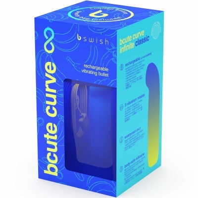 BCUTE CURVE INFINITE CLASSIC LIMITED EDITION SILICONE RECHARGEABLE VIBRADORES ELECTRIC BLUE