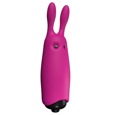 VIBRADOR DE COELHO ROSA DE BOLSO LASTIC