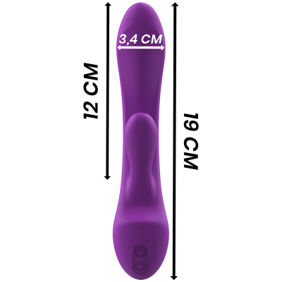 INTENSE - VIBRADOR LUIGI COELHO ROXO SILICONE LÍQUIDO