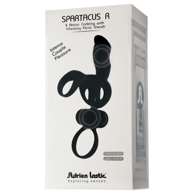 Embalagem de cockring vibratório preto Spartacus A da Adrien Lastic