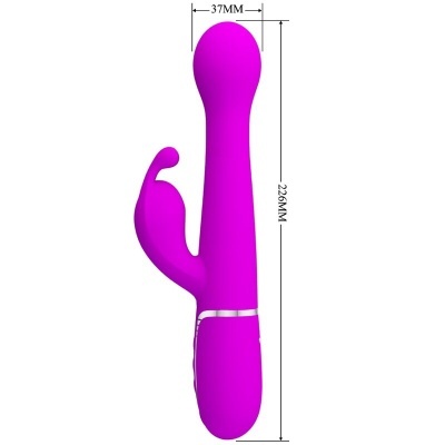 VIBRADOR COELHO DEJON 3 EM 1 MULTIFUNO VIOLETA