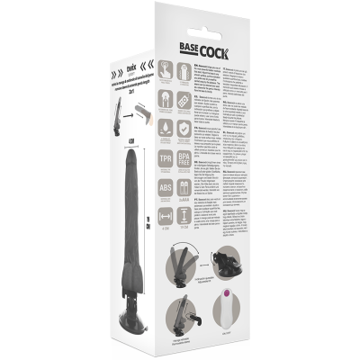 BaseCock c/fixação c/comando - Preto 19cm
