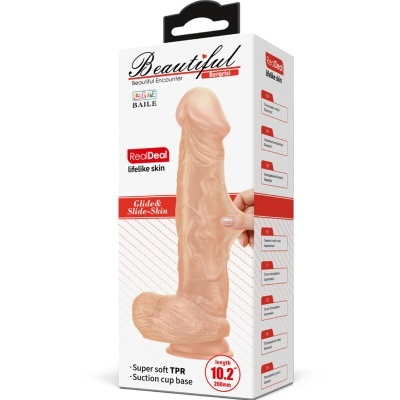BELO ENCONTRO BERGRISI DILDO REALÍSTICO E FLEXÍVEL 26 CM - CARNE