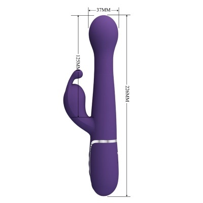 VIBRADOR COELHO DEJON 3 EM 1 MULTIFUNO ROXO