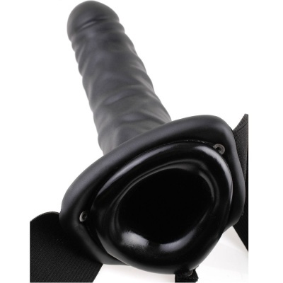 FETICHE FANTASY 19 CM HOLLOW STRAP-ON BLACK
