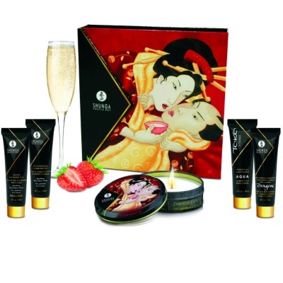 KIT SHUNGA NUGHTY GEISHA (ESPUMANTE DE MORANGO)