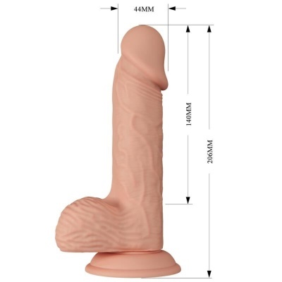 BELO ENCONTRO CATOBLEPAS DILDO REALÍSTICO E FLEXÍVEL 20,6 CM - CARNE