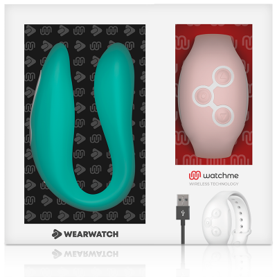 Vibrador Casal com controle remoto de pulso (aqua/pink)
