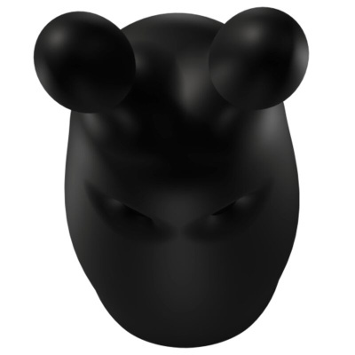 VIBRADOR COELHO PRETO DE BOLSO LASTIC