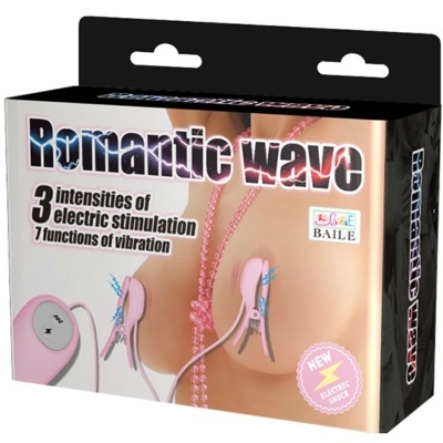 ROMANTICO WAVE VIBRADO E ELETRIC SHOCK NIPPLE CLAMPS