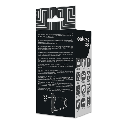 PLUG ANAL VIBRATÓRIO COM ANEL PARA PÊNIS - vending