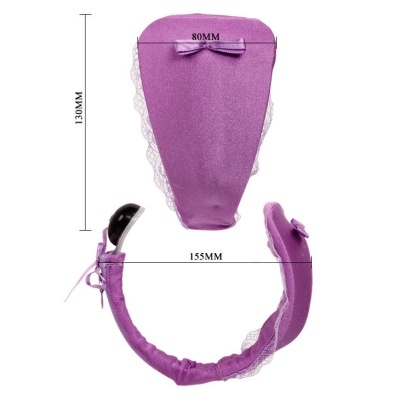 THONG WITH VIBRADOR DE CUECA PURPLE