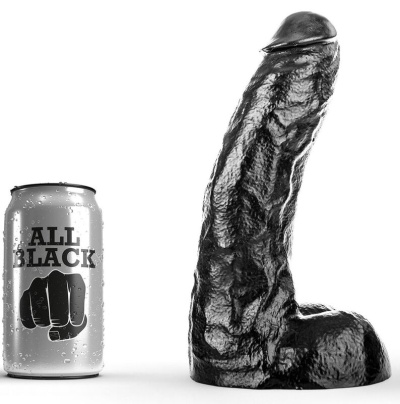 DILDO ANAL DONG REALISTA ALL BLACK (25,5cm)