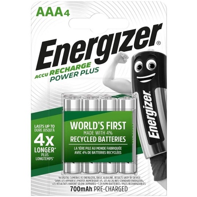 ENERGIZER RECHARGEABLE BATTERIES AAA4 BLISTER 4 Unidades