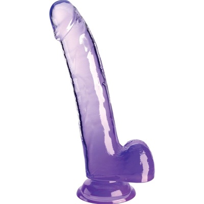 CLEAR - DILDO COM TESTÍCULOS 20,3 CM ROXO