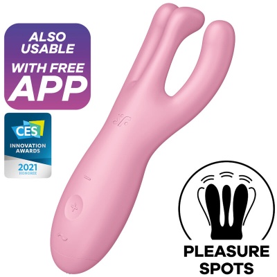 VIBRADOR SATISFYER THREESOME 4 (ROSA)