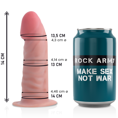 DILDO TIGER  de densidade dupla ROCKARMY 14CM