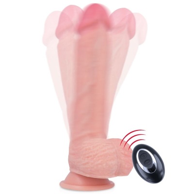 DILDO VIBRADOR PREMIUM APACHE C/ CONTROL REMOTO  20,5 CM