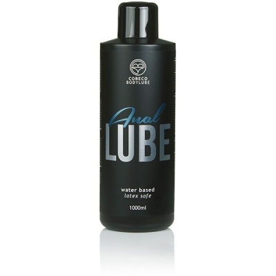 Frasco preto de lubrificante oral COBECO BODYLUBE 1000ml