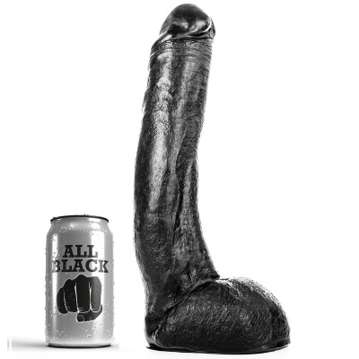 DILDO ANAL DONG REALISTA ALL BLACK (29cm)