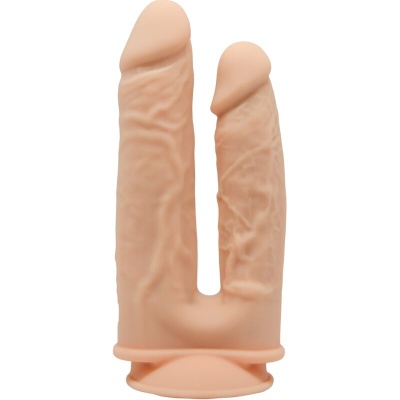 VIBRADOR DE DUPLA PENETRAÇÃO DE PÊNIS REALISTA PREMIUM SILEXPAN CONTROLE REMOTO DE SILICONE 17,5 / 19,5 CM