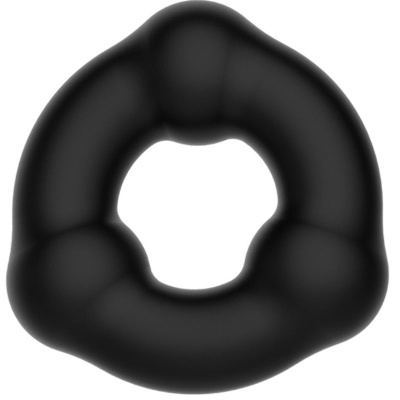 ANEL PENIANO DE SILICONE CRAZY BULL (PRETO)
