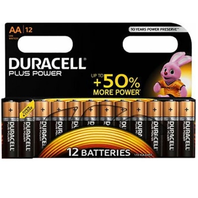 BATERIA DURACELL PLUS POWER AA LR6 12 UNIDADES